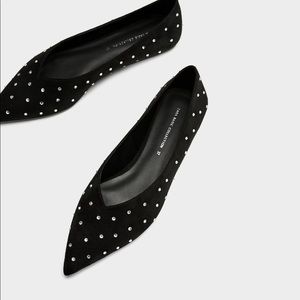ZARA SHINY V VAMP BALLERINAS